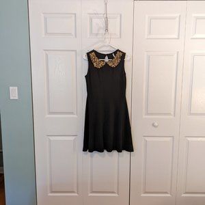 Modcloth Peterpan collar Black A-line dress - Size Large